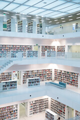 Stuttgart public Library - interiors - obrazy, fototapety, plakaty