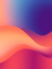 Fototapeta premium Abstract wavy curved lines background. Modern gradient illustration, minimal design. Futuristic artwork, digital drawing for interior design, fashion textile fabric, wallpaper