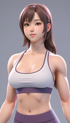 Fototapeta premium Girl wearing sportswear pictures 