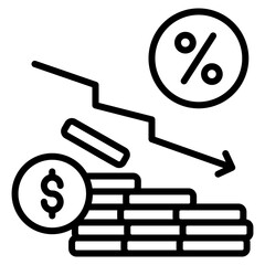 Reduction Icon Element For Design