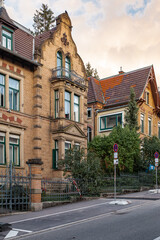 Nineteenth century’s liberty villas in the prettiest residential district of Stuttgart in Europe