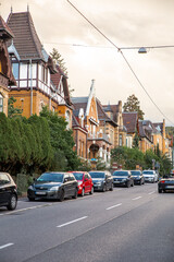 Nineteenth century’s liberty villas in the prettiest residential district of Stuttgart in Europe