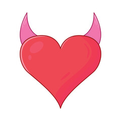 devil heart illustration