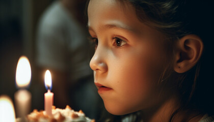 A cute child portrait, happiness and innocence in one person generated by AI