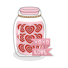 Illustration of love cookies 