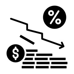 Reduction Icon Element For Design