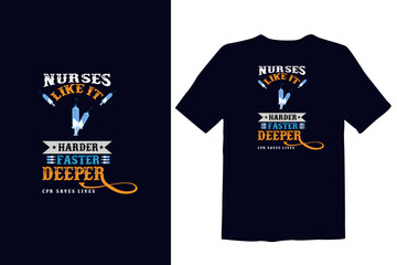 vector International nurses day typography t shirt design illustration