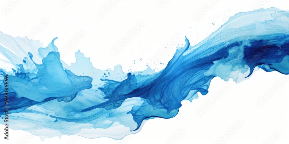 Aufkleber blue aqua dynamic transparent setting generative ai
