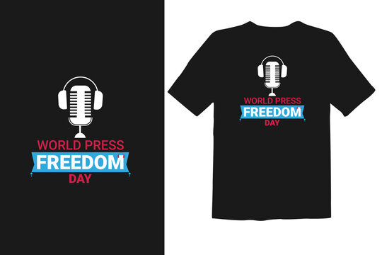 Vector World Press Freedom Day t-shirt design illustration creative design