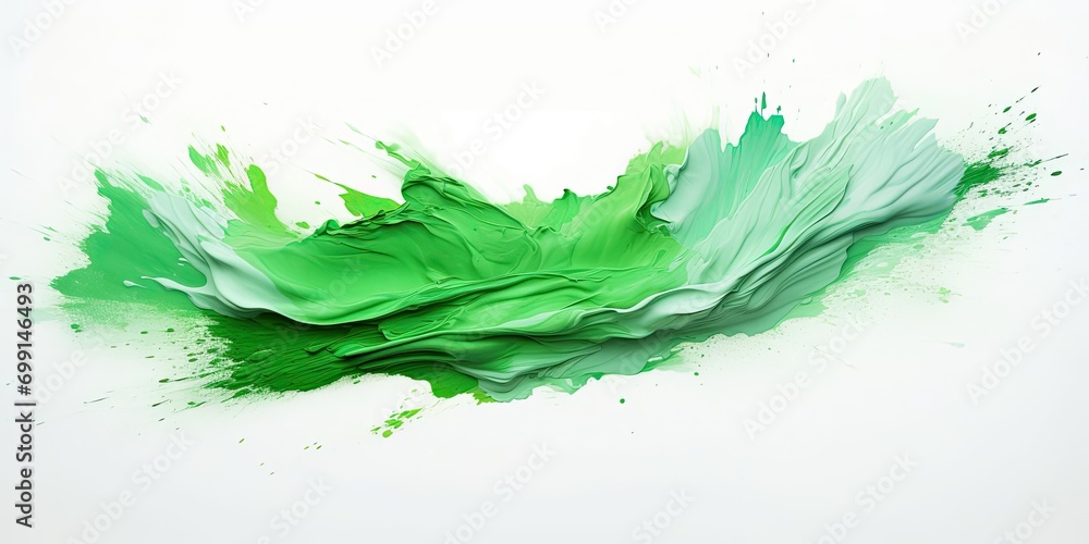 Poster green liquid splash abstract background generative ai