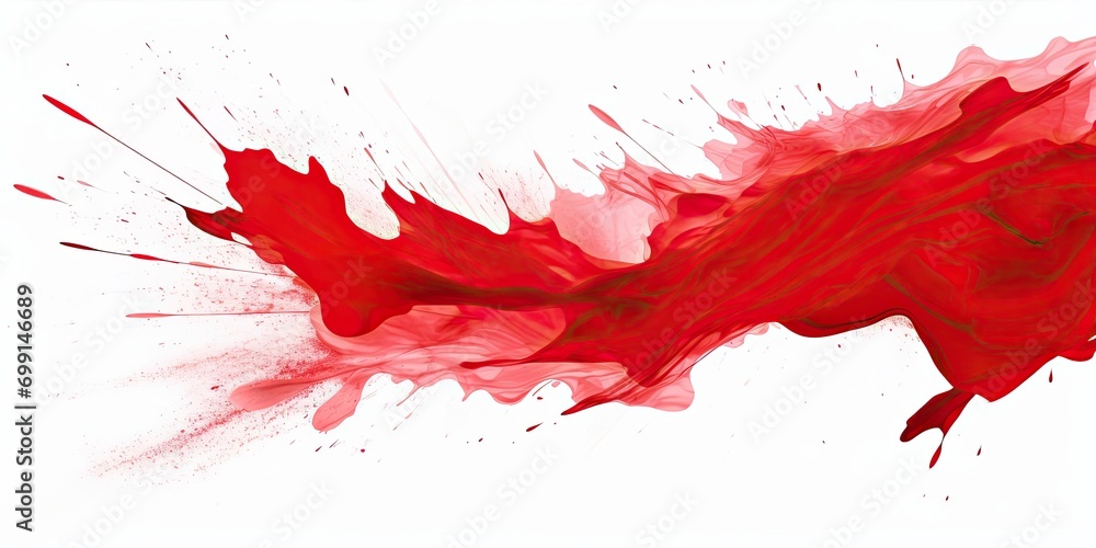 Poster red aqua refreshing transparent background generative ai