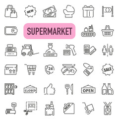 Shopping Flat Icons Collection - Materials Web Icons Set. Set of shopping icons. Collection of vector icons.