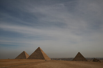 Panoramic View of the Giza Pyramids