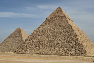 Khafre and Khufu's Pyramids in Giza