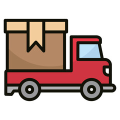 Shipping Truck Icon Element For Design