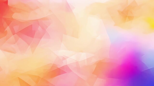Minimalistic view of an abstract Peach Fuzz background, featuring a mix of pastel brushstrokes and geometric shapes.
