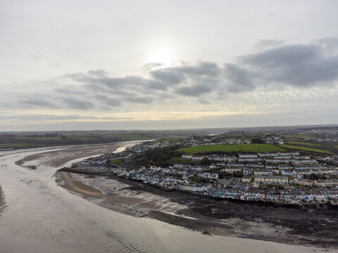 aerial view of appledore devon england uk 