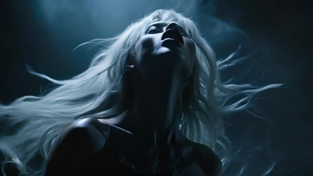 An unearthly banshee wails in the darkness of the night its piercing voice filled with sorrow and terror.