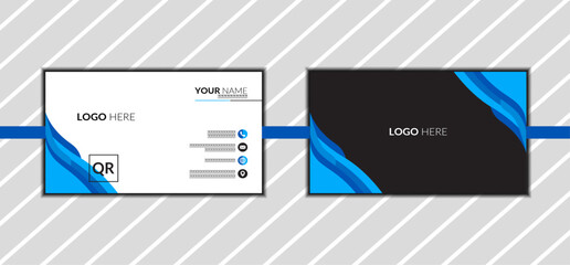 Double sided new collection of business card, vector design template.