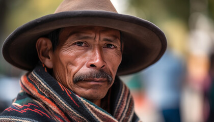 One man outdoors, looking at camera, smiling, wearing a cap generated by AI
