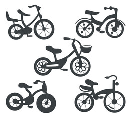 Bicycle silhouette vector template 