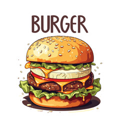 beef hamburger on a white background