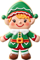Christmas elf isolated on transparent background. PNG