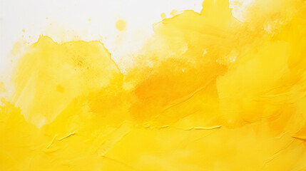 An abstract painting in white and yellow colors