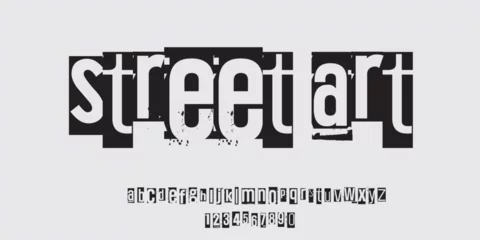 Foto op Aluminium Modern art Font. Typography urban style alphabet fonts for fashion, sport, technology, digital, movie, logo design, vector illustration © alfan