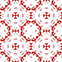 Triangles ,squares, checks, rhombuses, diamonds, crosses seamless pattern. Geometrical ornate. Folk wallpaper. Tribal motif. Geometric background. Ethnic ornament. Textile print, abstract. Vector art.
