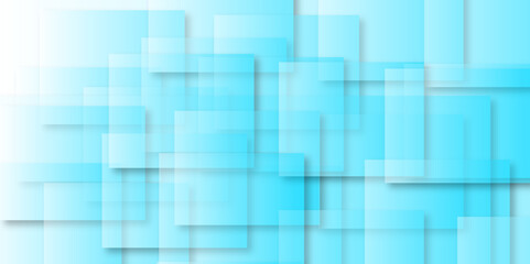 Abstract Paper square blue background,light and shadow. Modern design with Realistic group of blank blue picture frame templates set on white background.Template for branding business.