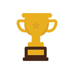 gold trophy cup on transparent background