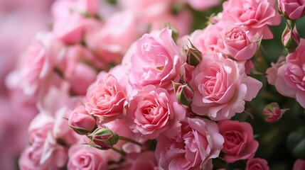 Beautiful pink roses. Valentine's day design