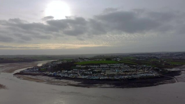 aerial view of appledore devon england uk 