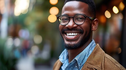 successful smiling cheerful african american businessman executive stylish company leader