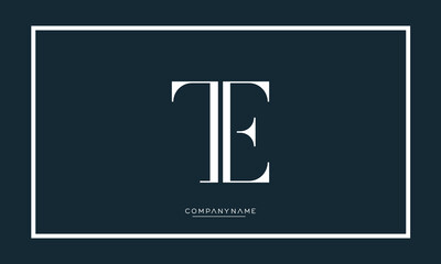 Alphabet letters TE or ET logo monogram