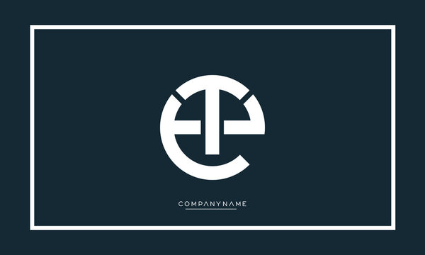 Alphabet letters TE or ET logo monogram