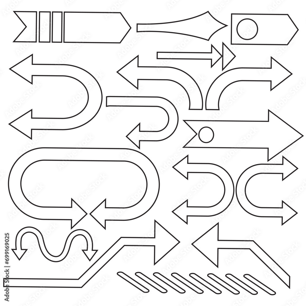 Poster arrows big set icons. arrow vector collection. arrow icon. arrow. cursor. modern simple arrows. vect