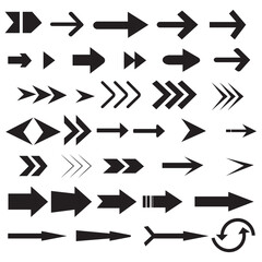 Arrows big set icons. Arrow vector collection. Arrow icon. Arrow. Cursor. Modern simple arrows. Vector illustration. EPS 10