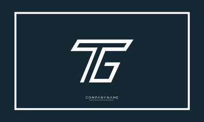 Alphabet letters TG or GT logo monogram