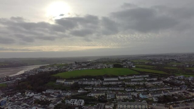 aerial view of appledore devon england uk 