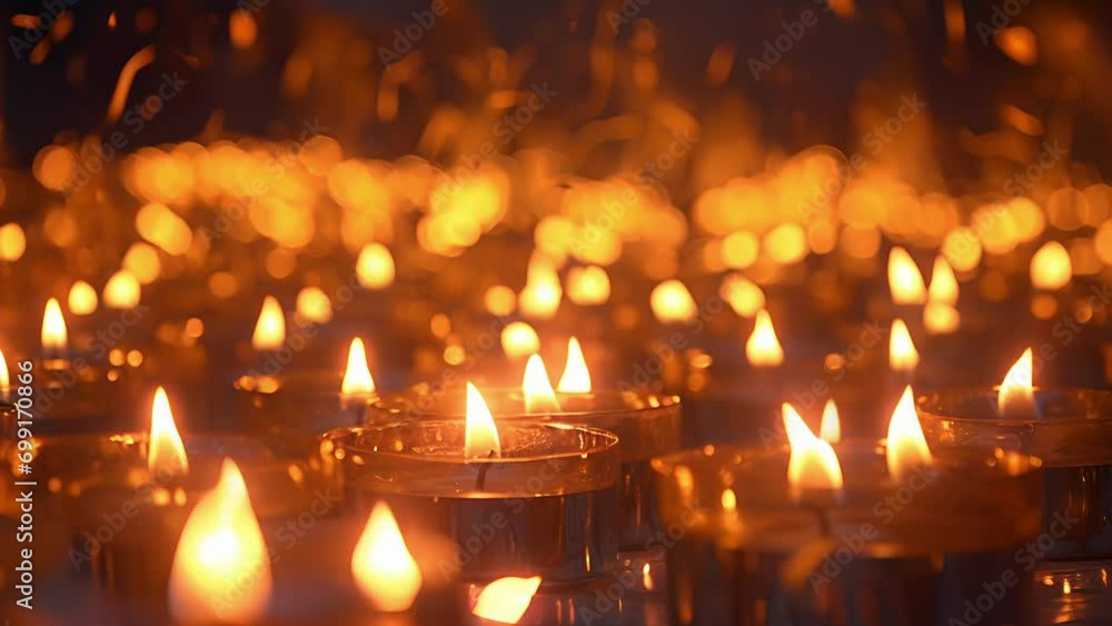 Aufkleber the flickering flames of the candles dance in harmony with the ling stars, creating a mesmerizing di