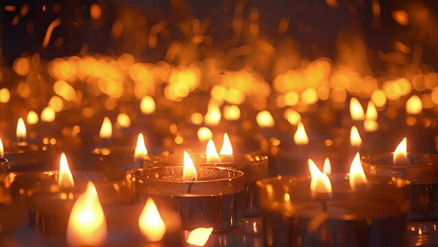 The flickering flames of the candles dance in harmony with the ling stars, creating a mesmerizing display of light and shadows.