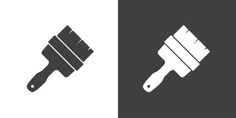 Paint brush icon in flat style. Paint tools vector illustration.