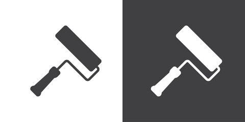 Simple Roller brush icon vector illustration. Paint tools icon. 