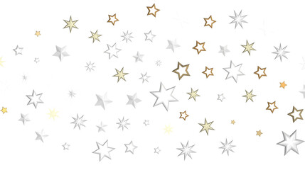 Falling Christmas Luminaries: Magnificent 3D Illustration Showcasing Falling Holiday Celestial Bodies