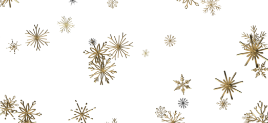 Magical Snowfall: Brilliant 3D Illustration Showcasing Descending Christmas Snowflakes