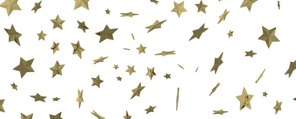 Stellar Christmas Drift: Radiant 3D Illustration Showcasing Descending Holiday Stars in Motion