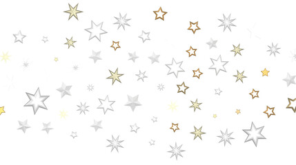 Cascading Christmas Constellations: Brilliant 3D Illustration Showcasing Falling Festive Star Patterns