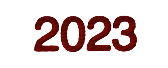 Year as Number - 2023 New year change, turn.
